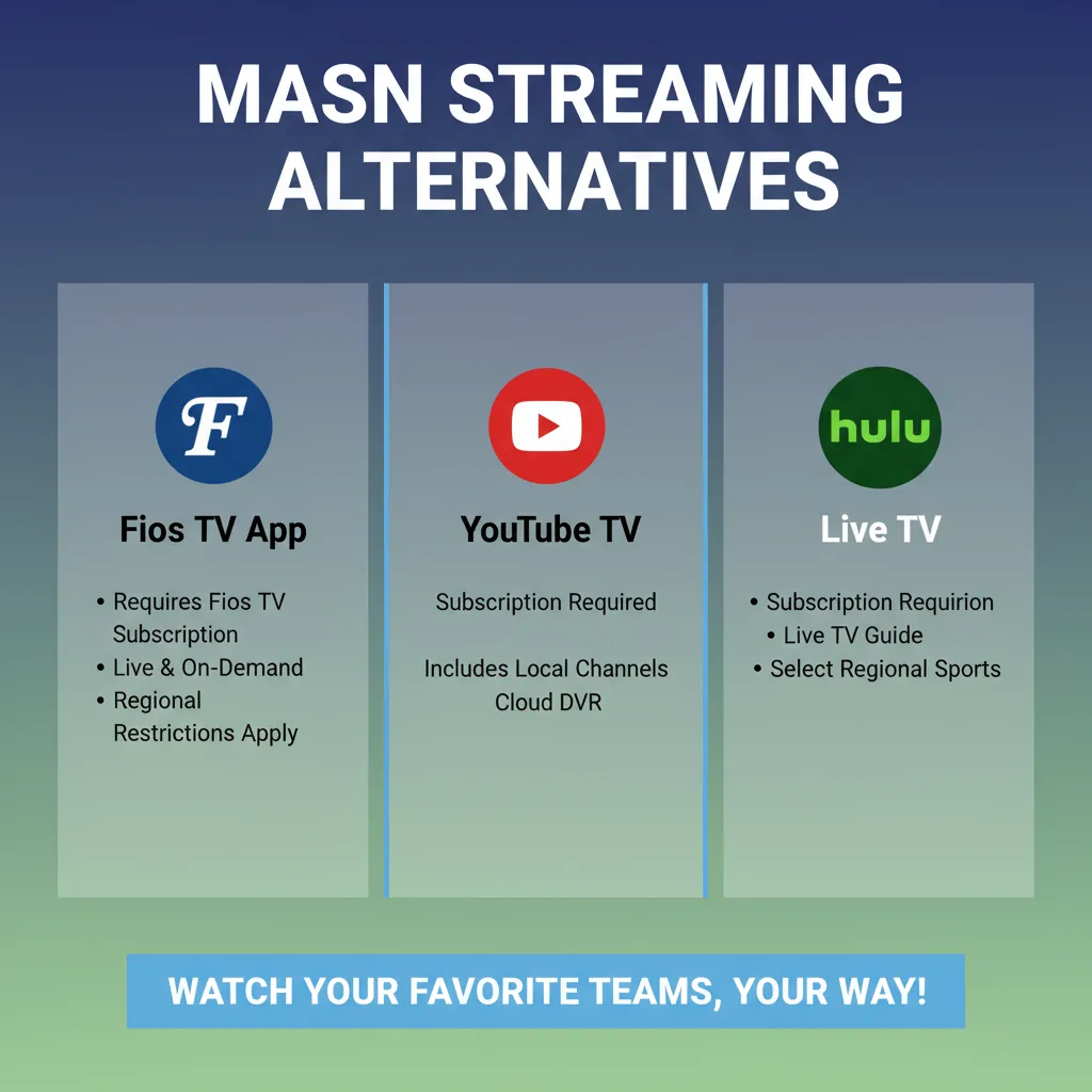 Streaming Alternatives for MASN Content