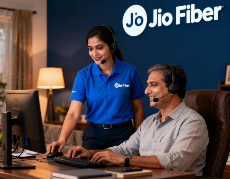 How to talk to jio fiber customer care executive?