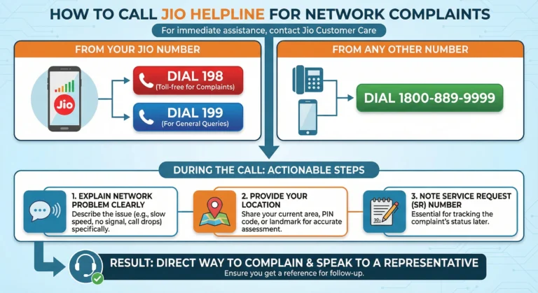 How to complaint jio network problem?