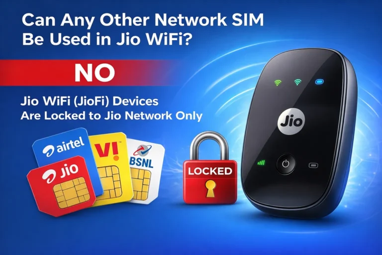 Can any other network sim be used in jio wifi?