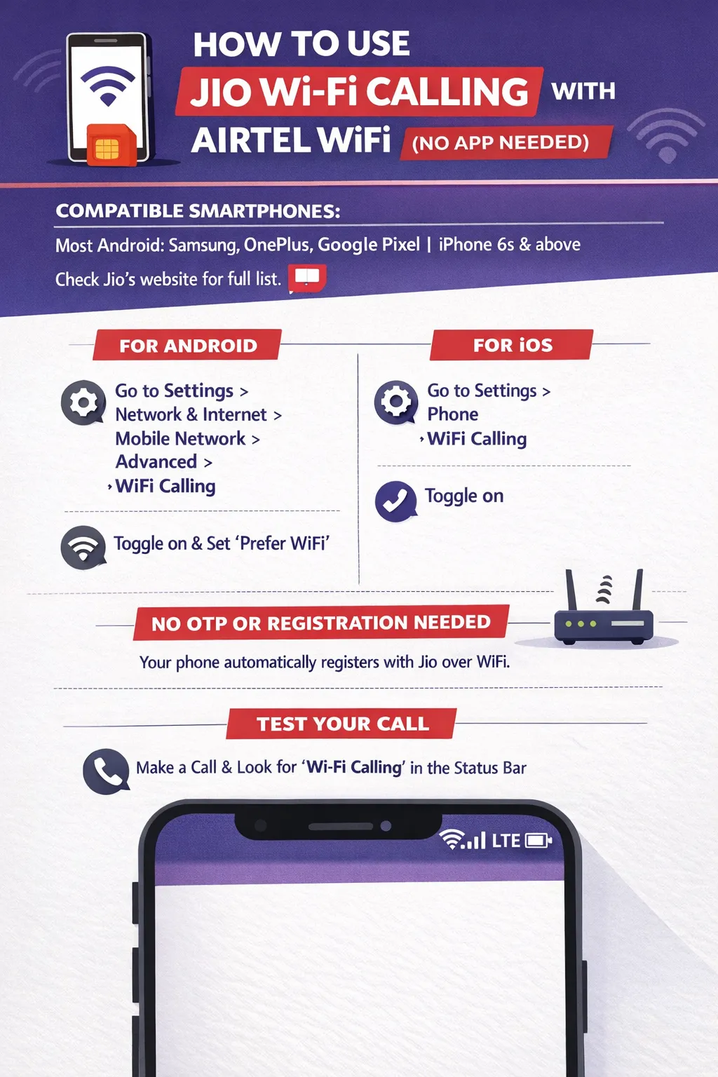 For Compatible Smartphones (No App Needed)