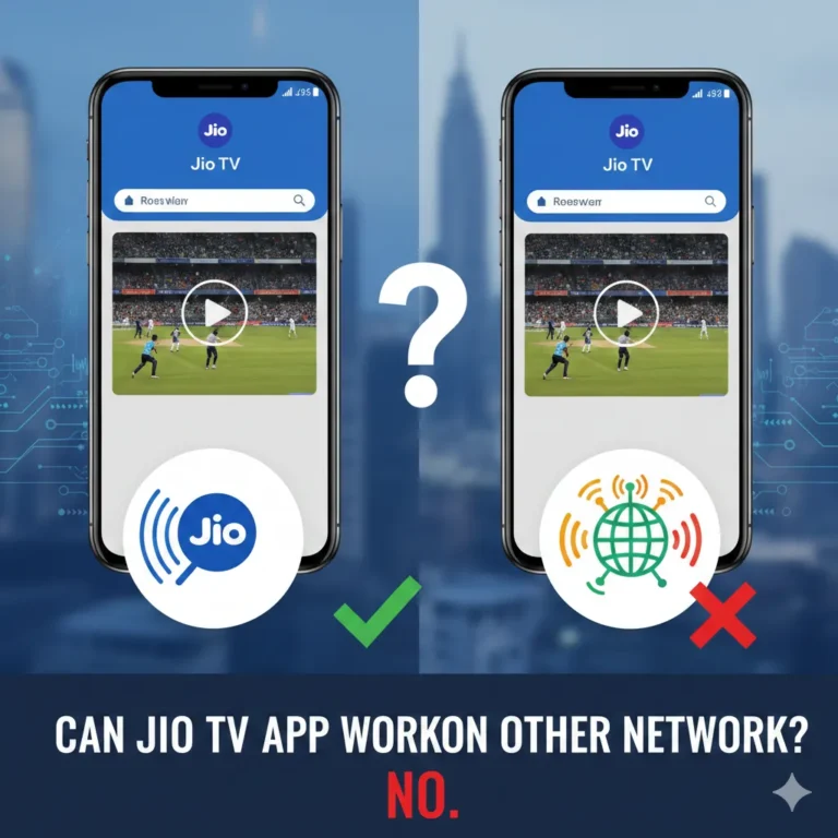 Can jio tv app work on other network?