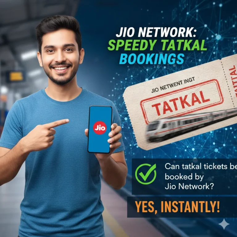 Can tatkal tickets be booked by jio network?