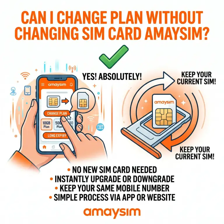 Can i change plan without changing sim card Amaysim?