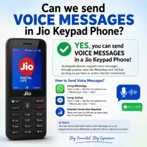 Can we send voice messages in jio keypad phone?