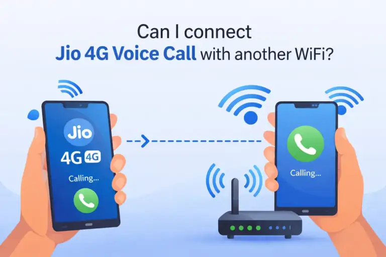 Can i connect jio 4g voice call with another wifi?