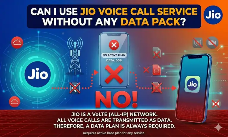 Can i use jio voice call service without any datapack?