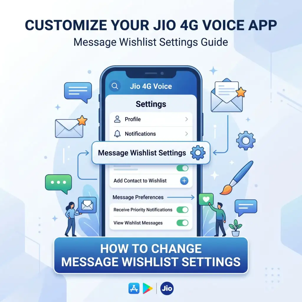 How to Change Message Wishlist Settings in Jio 4G Voice App?