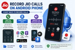 How to get voice call recording from jio?
