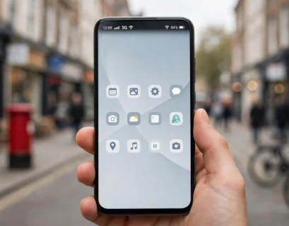 Smartphone showing strong signal and 5G indicator representing Lebara's UK network coverage