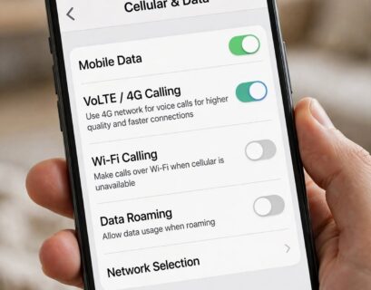 Samsung Galaxy settings screen showing the VoLTE Calls toggle enabled for a Jio SIM
