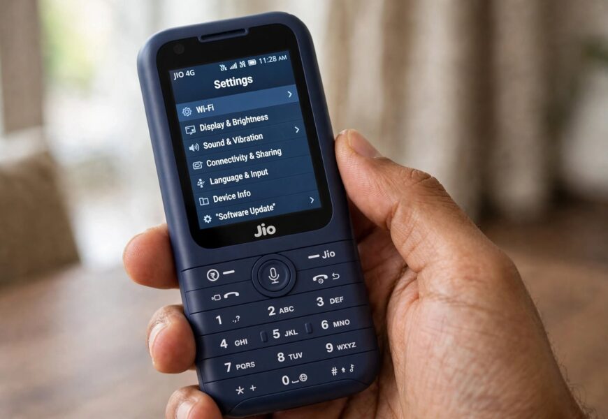 JioPhone settings screen for google assistant voice options