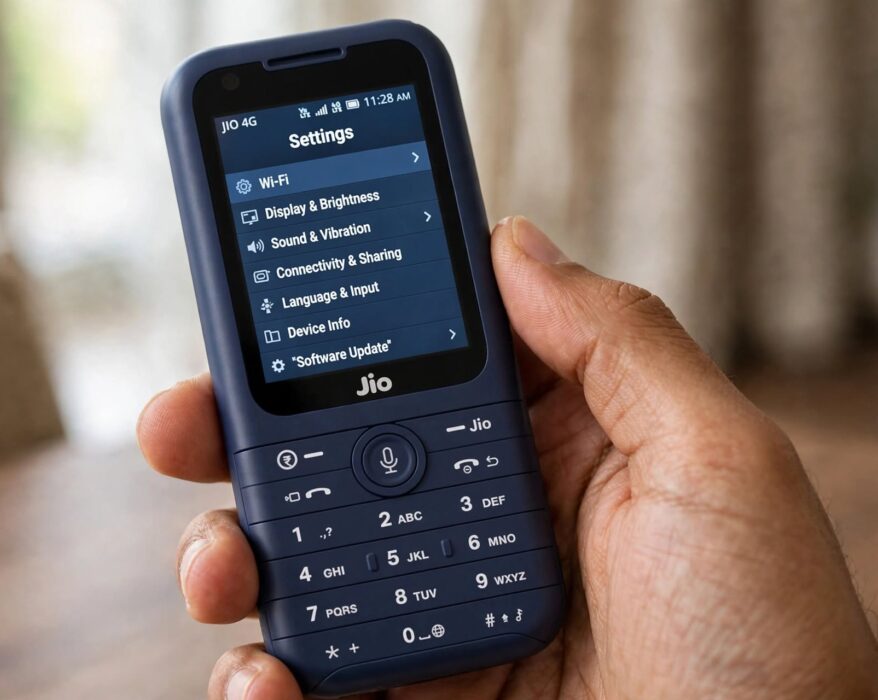 JioPhone settings screen for google assistant voice options