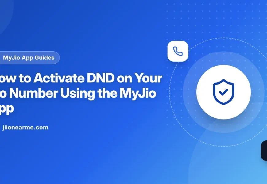 Phone showing the Do Not Disturb settings for a Jio number in the MyJio app