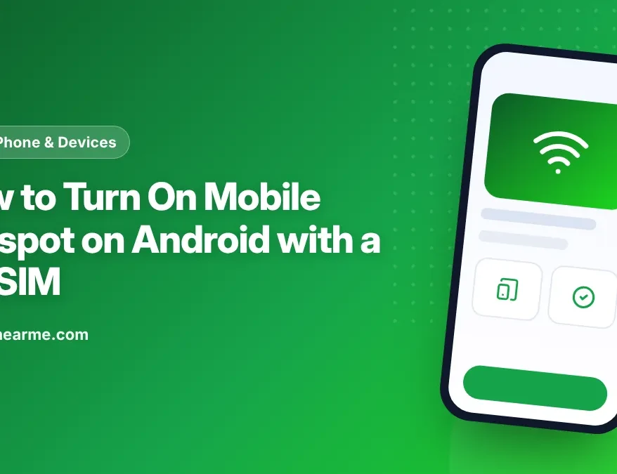Illustration of an Android phone sharing Jio mobile data as a Wi-Fi hotspot with a laptop