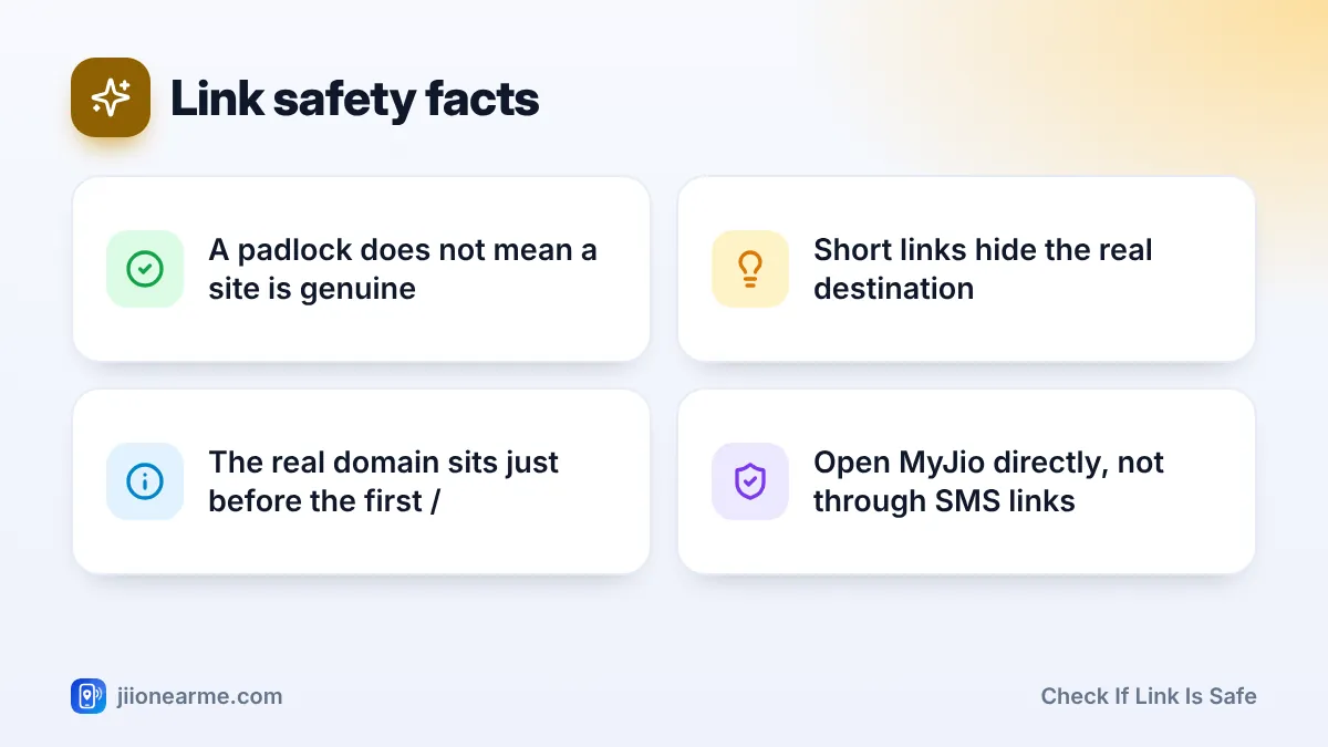 Link safety facts – key tips | Check if link is safe Link safety facts: 4 key tips infographic – How to Check If a Link Is Safe Before You Click It