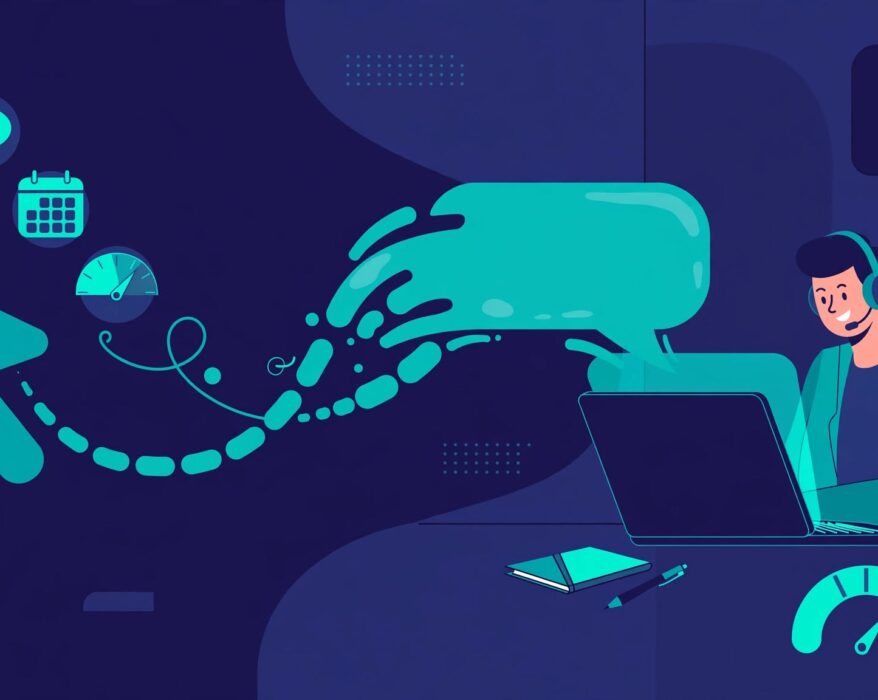 Website visitor cursor becoming a chat bubble connected to a sales rep for a knock-ai.com review