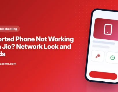 Illustration of a phone from abroad with a lock symbol next to a Jio SIM card