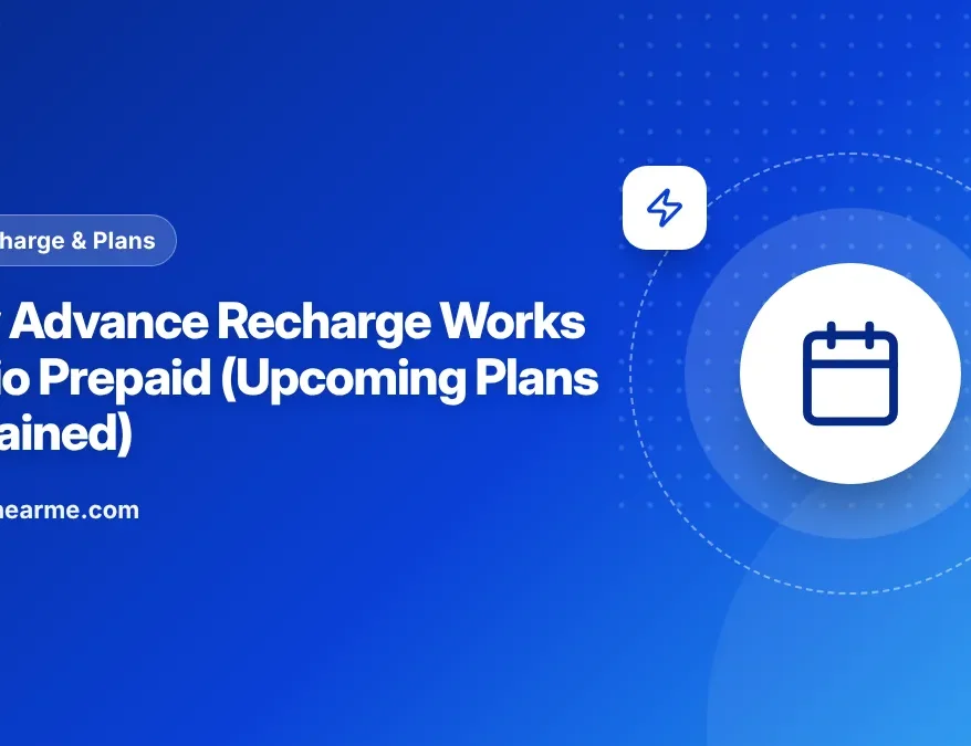 Illustration of a phone calendar showing a queued Jio prepaid plan waiting to activate