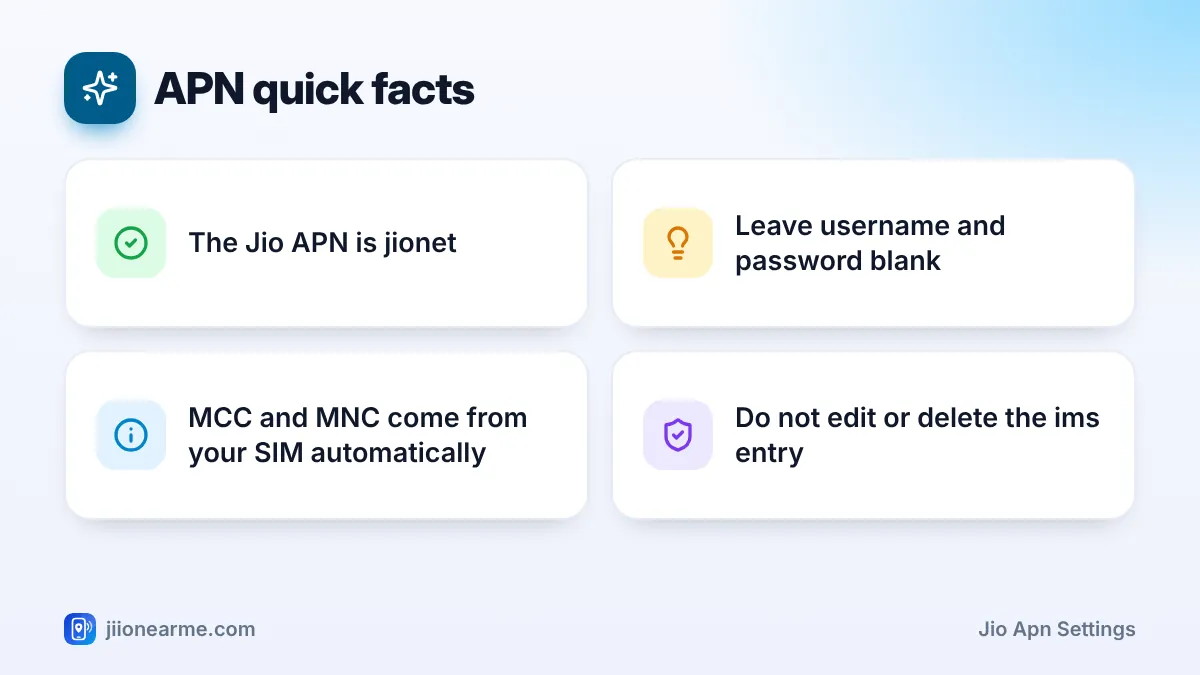 APN quick facts: 4 key tips infographic – How to Set Jio APN Settings on Android