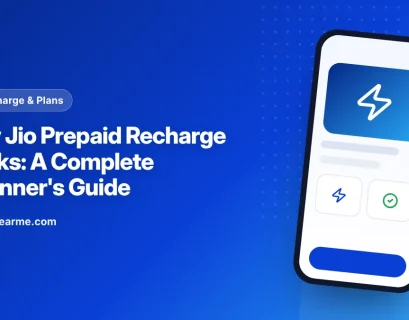 Illustration of a smartphone showing an active Jio prepaid plan after a recharge