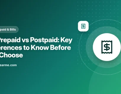 Illustration comparing a Jio prepaid recharge with a Jio postpaid monthly bill