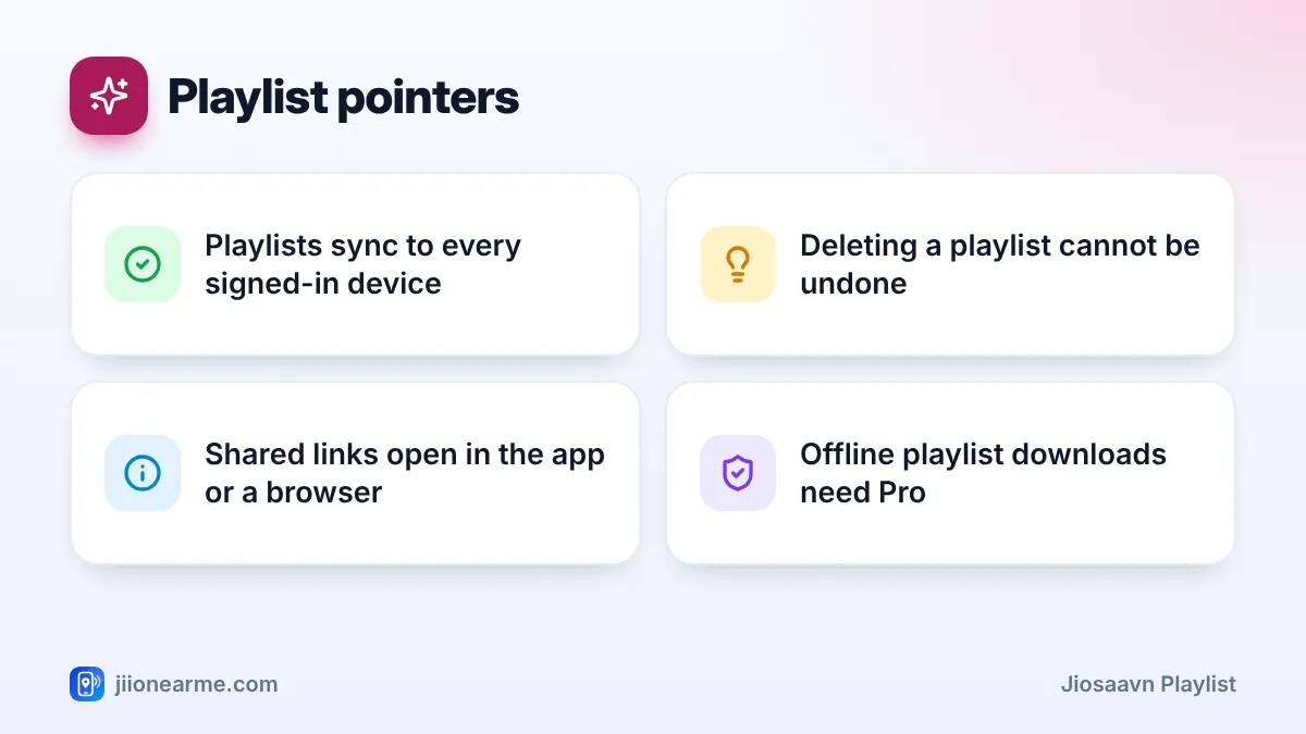 Playlist pointers – key tips | JioSaavn playlist Playlist pointers: 4 key tips infographic – How to Create, Edit and Share Playlists on JioSaavn