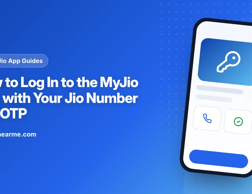 MyJio app sign-in screen asking for a Jio mobile number and one-time password