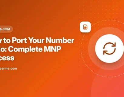 Illustration of a mobile number moving from an old SIM card to a Jio SIM