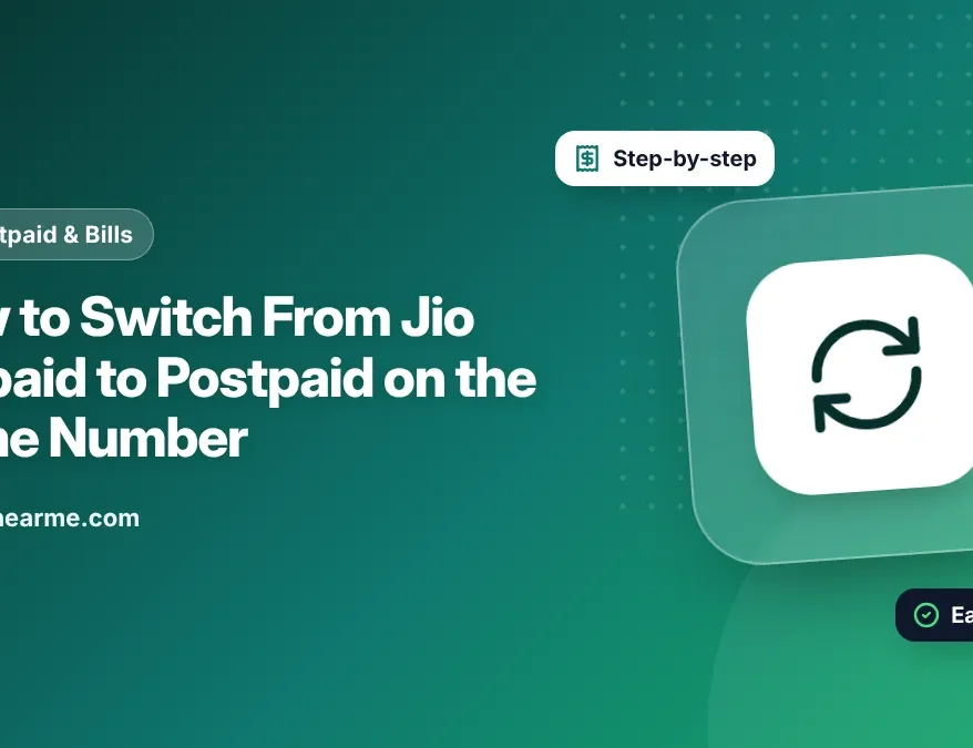Illustration of a Jio number switching from a prepaid plan to a postpaid plan