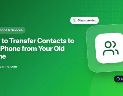 Illustration of contacts moving from an old phone to a JioPhone keypad phone
