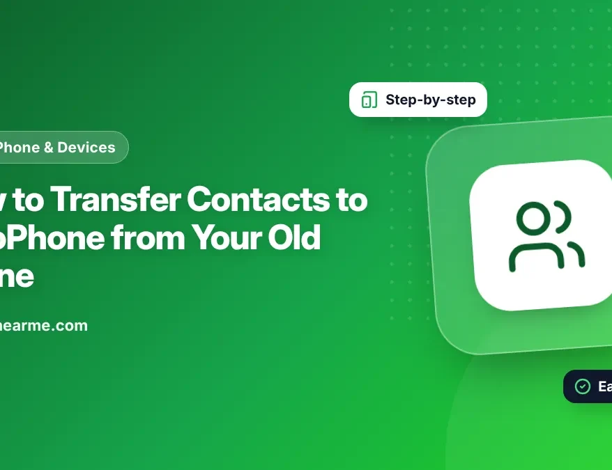 Illustration of contacts moving from an old phone to a JioPhone keypad phone